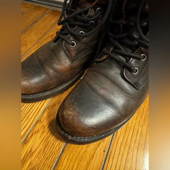 Frye Veronica leather lace up combat boots - Picture 11 of 16